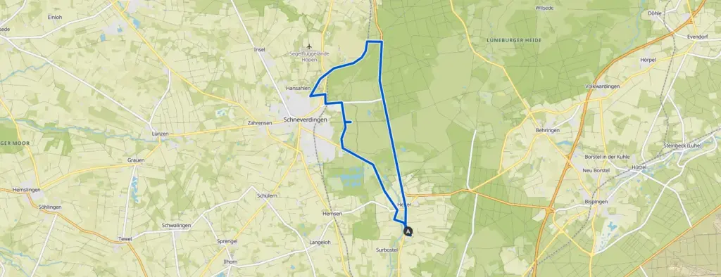 CAMPINGPLATZ LUENEBURGER HEIDE HEIDELANDSCHAFT RUNDE VON HEBER